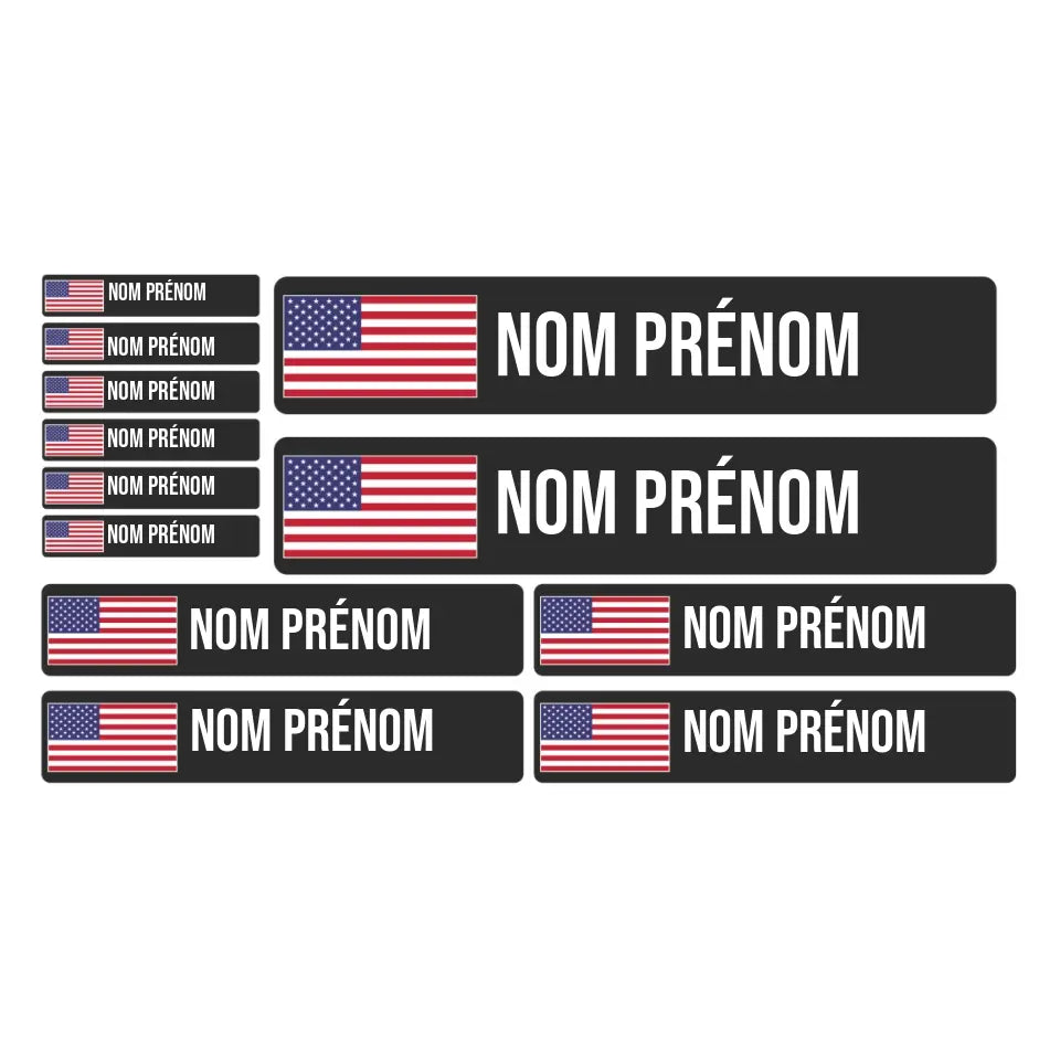 Sticker vélo USA personnalisé