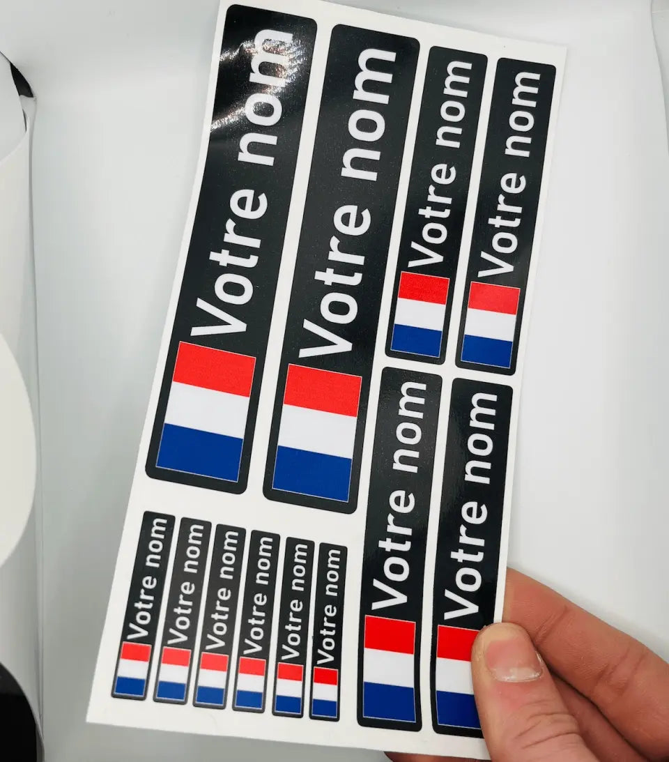 Sticker vélo France personnalisé