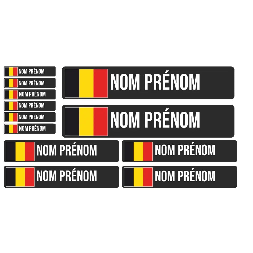 Sticker vélo Belgique personnalisé