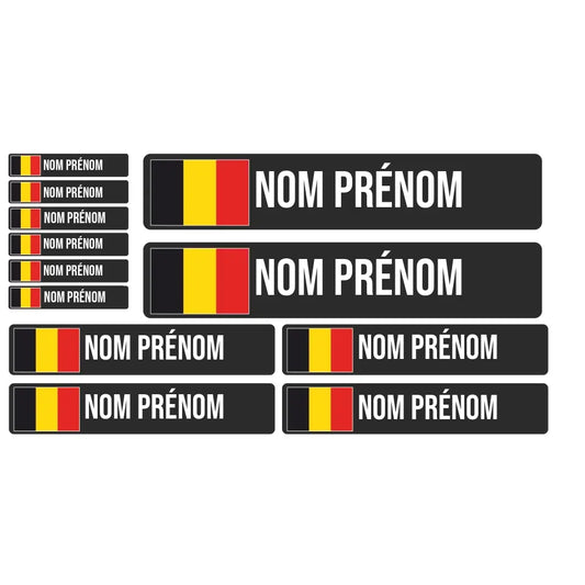 Sticker vélo Belgique personnalisé