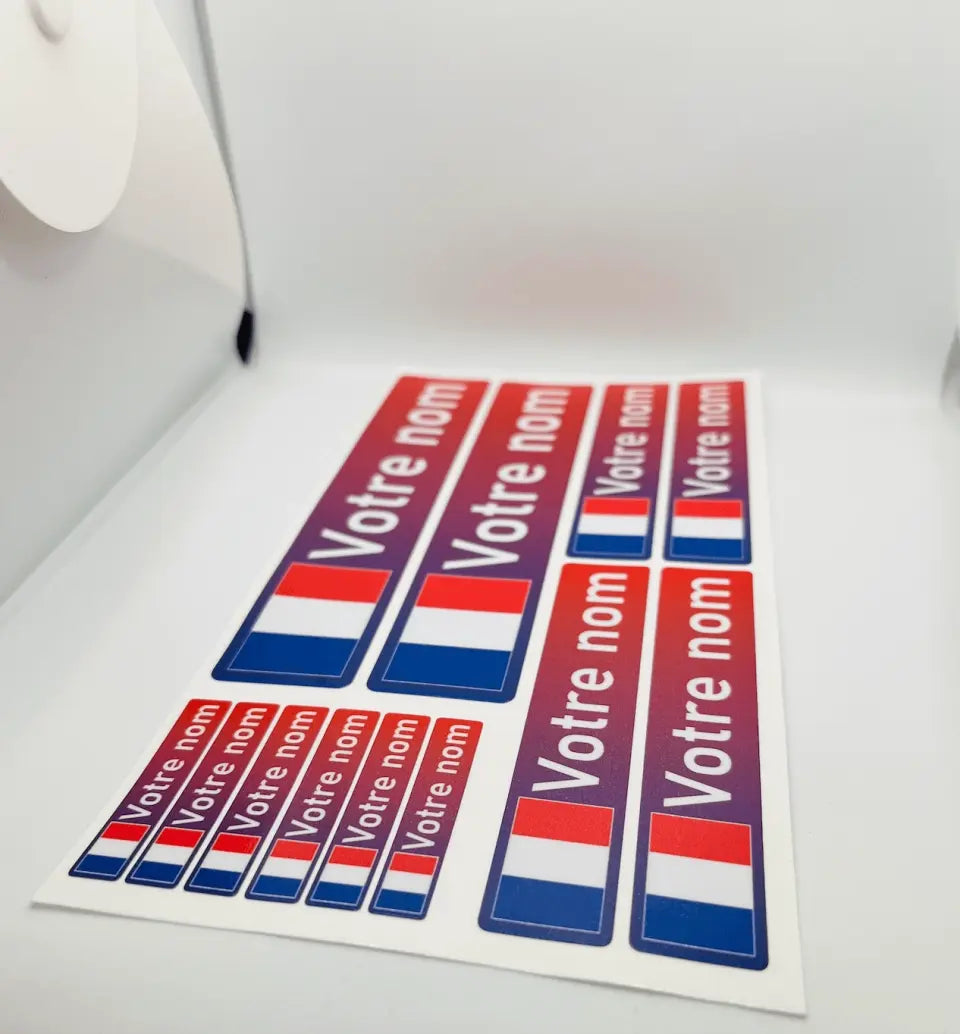 Sticker vélo France personnalisé - Dégradé