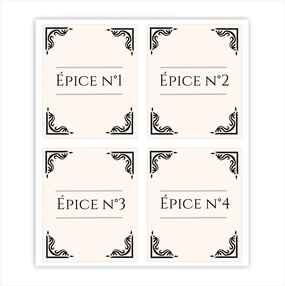 Étiquettes pour bocaux personnalisées - Style 2