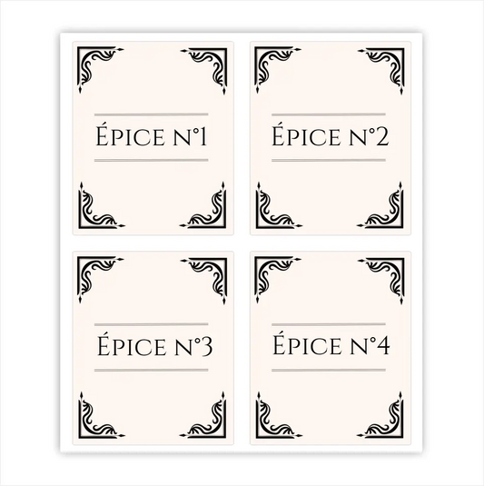 Étiquettes pour bocaux personnalisées - Style 2