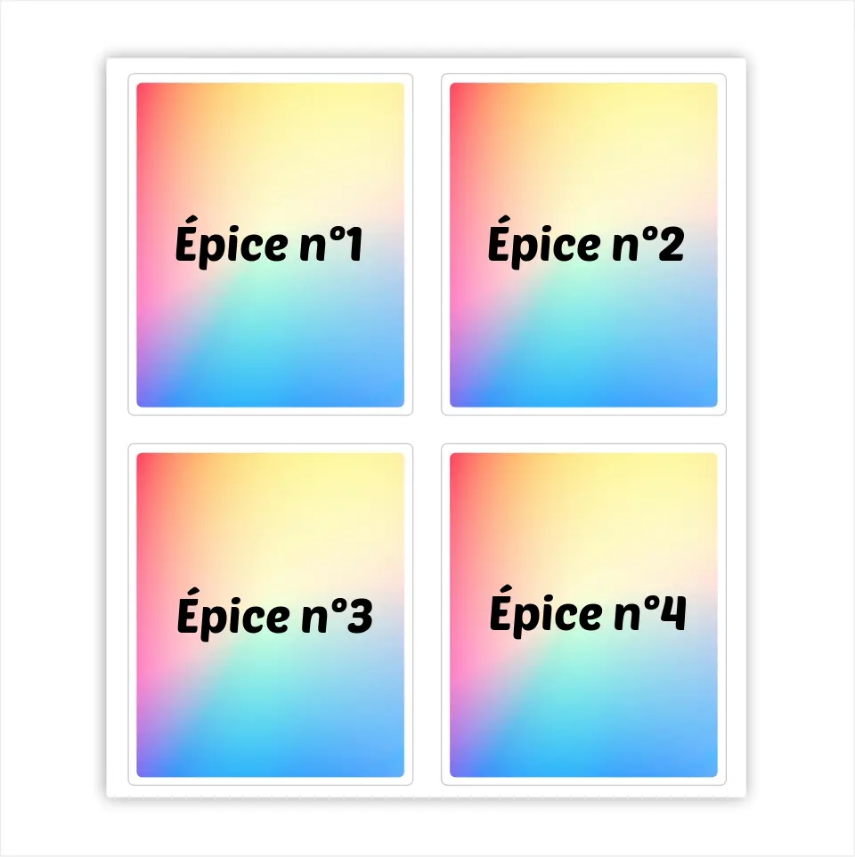 Étiquettes pour bocaux personnalisées - Style 3