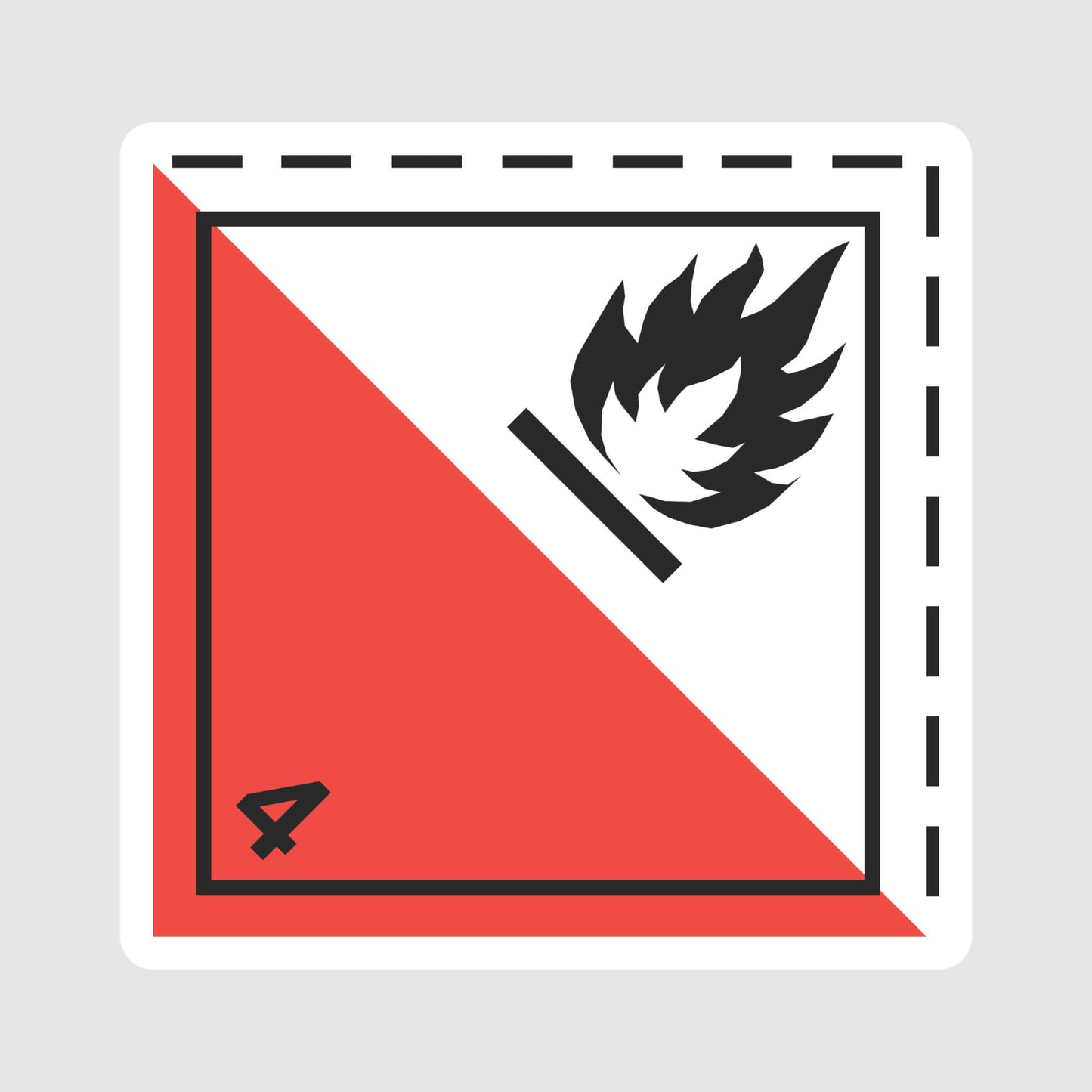 Sticker ADR Classe 4.2 – Matières sujettes à inflammation spontanée