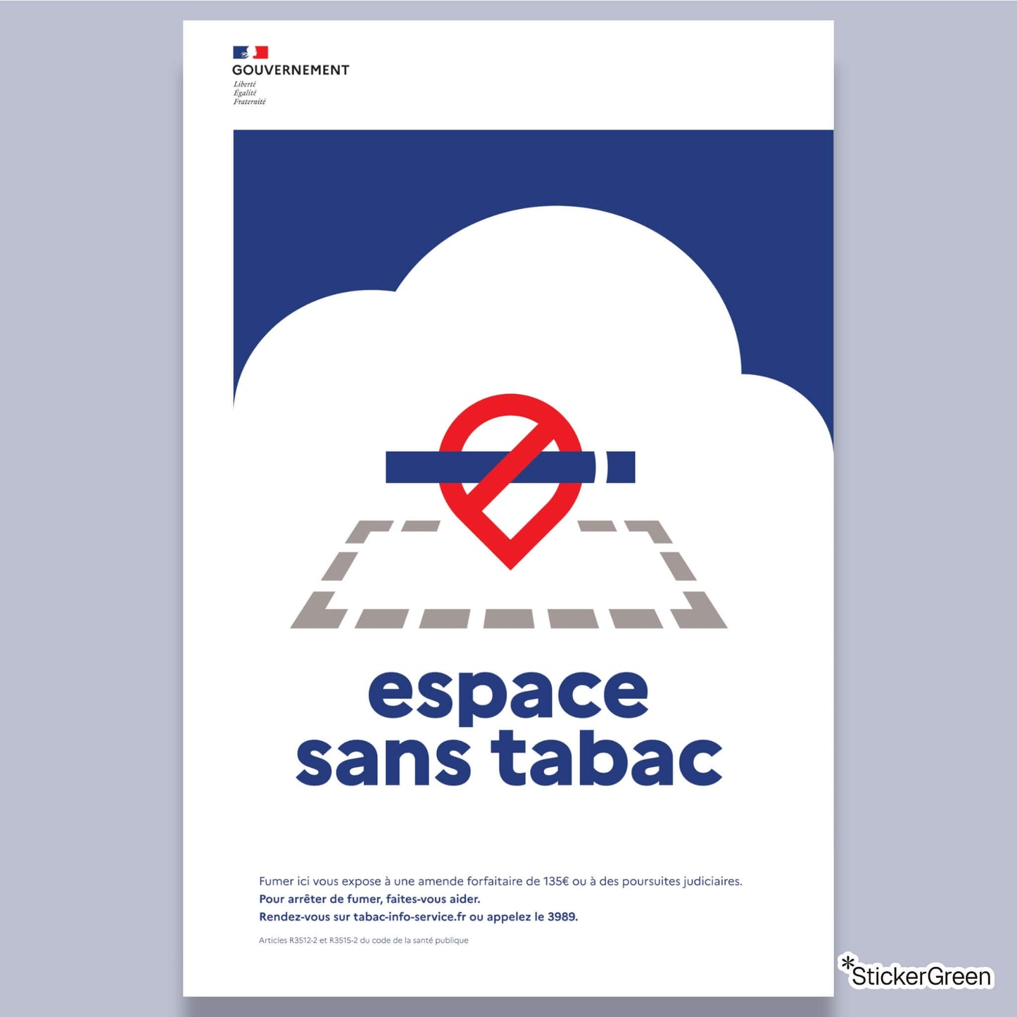Sticker Espace Sans Tabac
