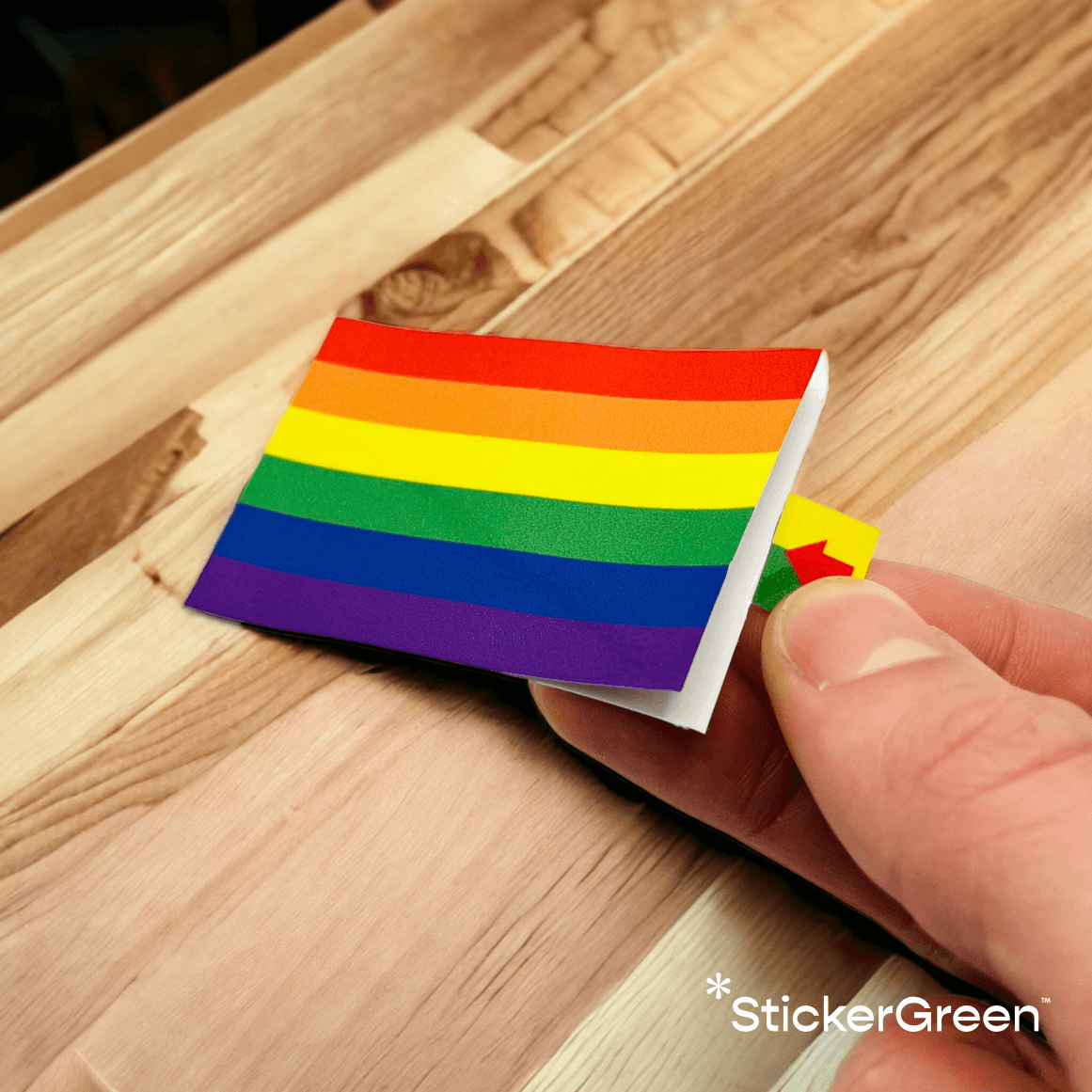 Image 5 : Stickers rectangulaires personnalisés gros plan