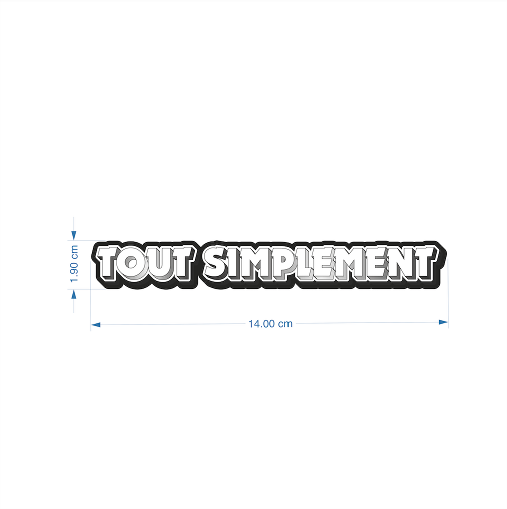 Sticker Tout Simplement Black Edition