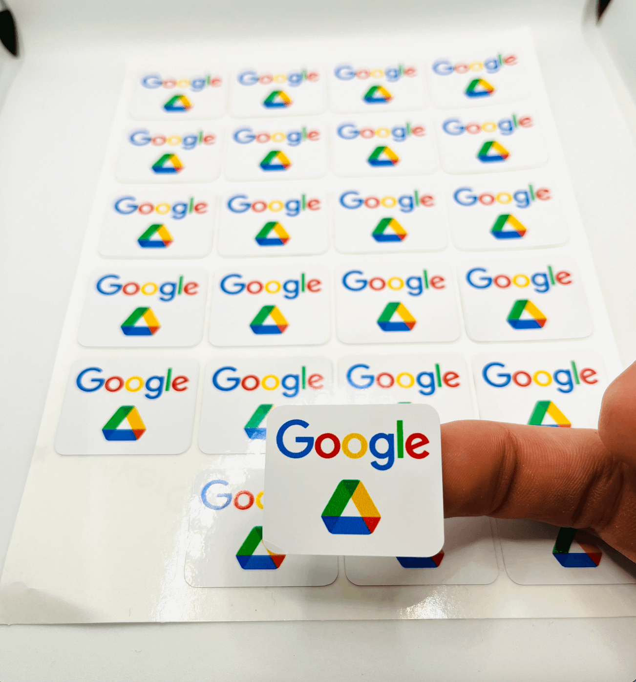 Planche d'étiquettes arrondis