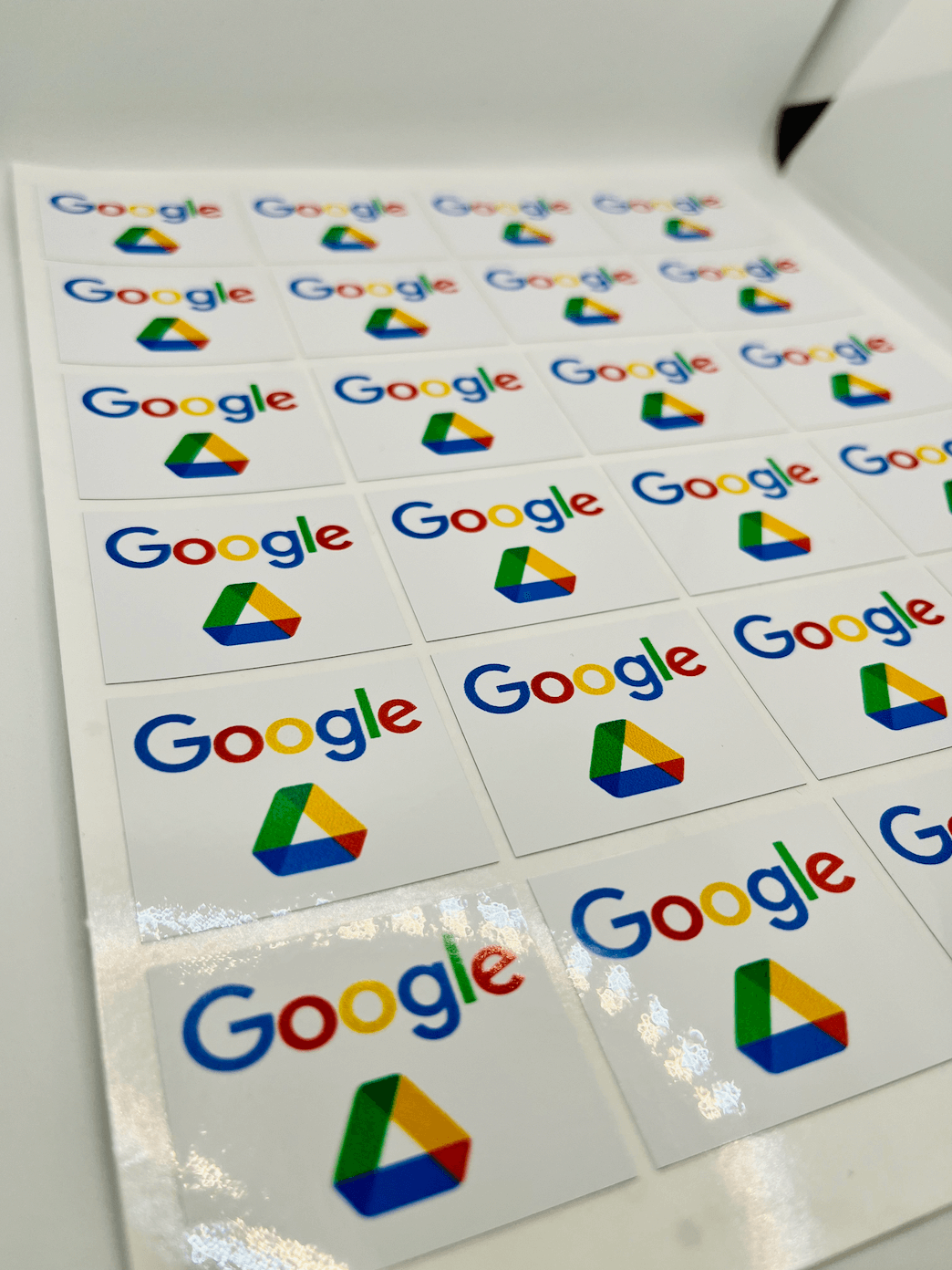 Planche d'étiquettes carrées