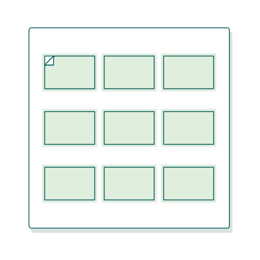 Planche d'étiquettes rectangulaires