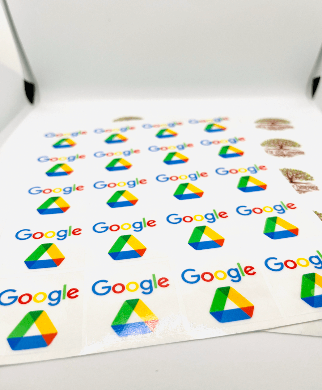 Planche d'étiquettes rectangles transparentes