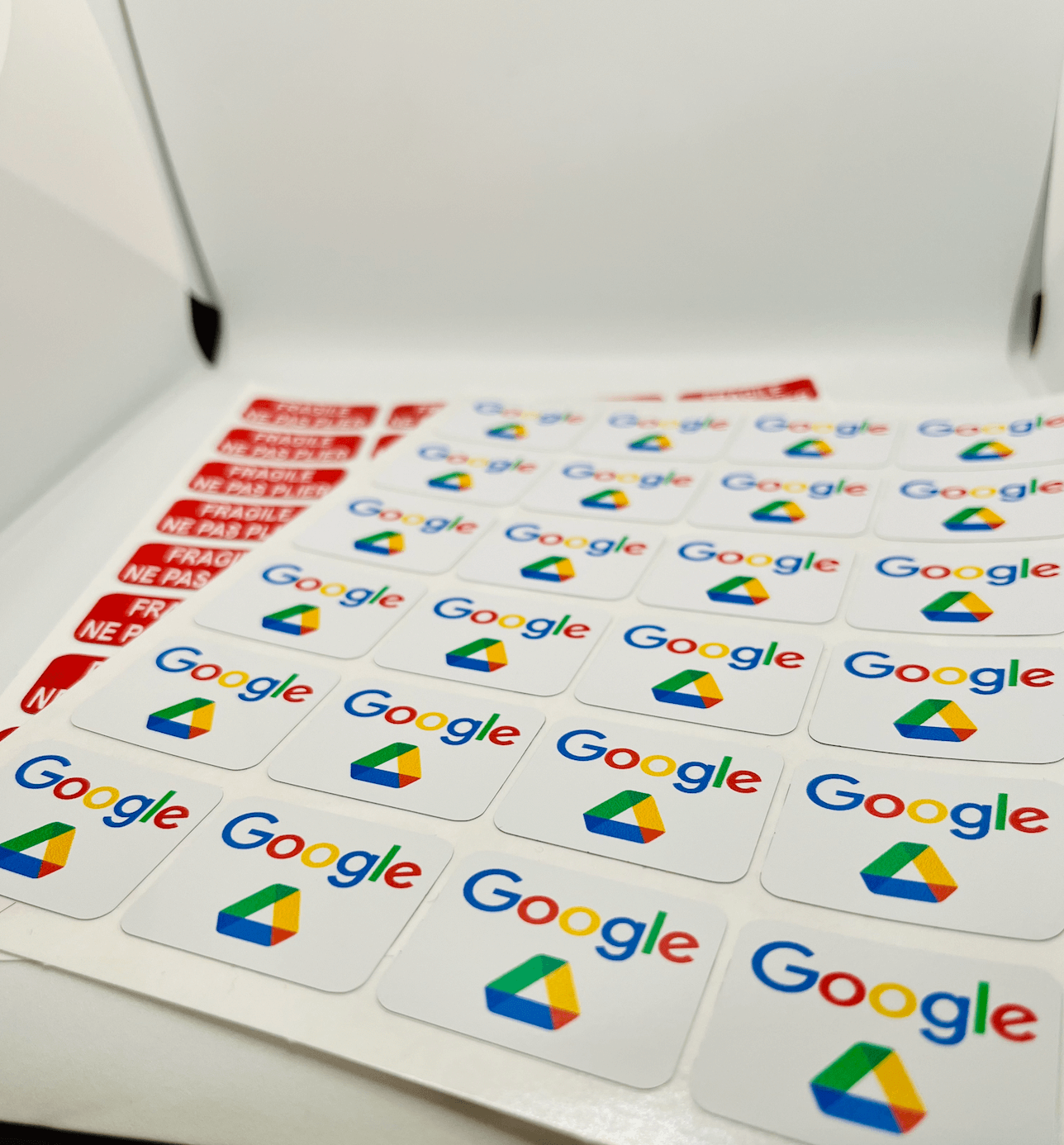 Planche d'étiquettes rectangulaires