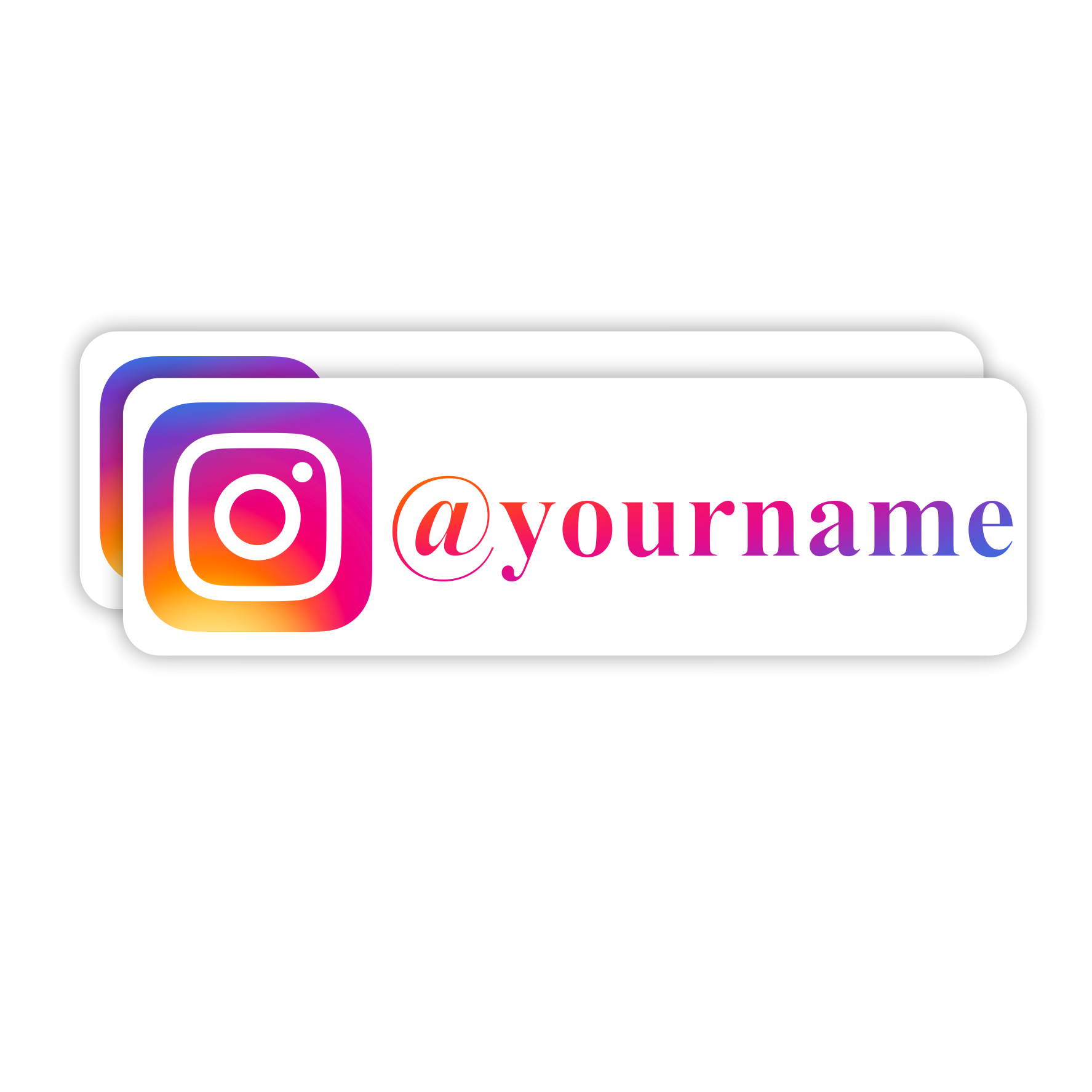 Instagram personnalisé blanc Sticker Autocollant par StickerGreen