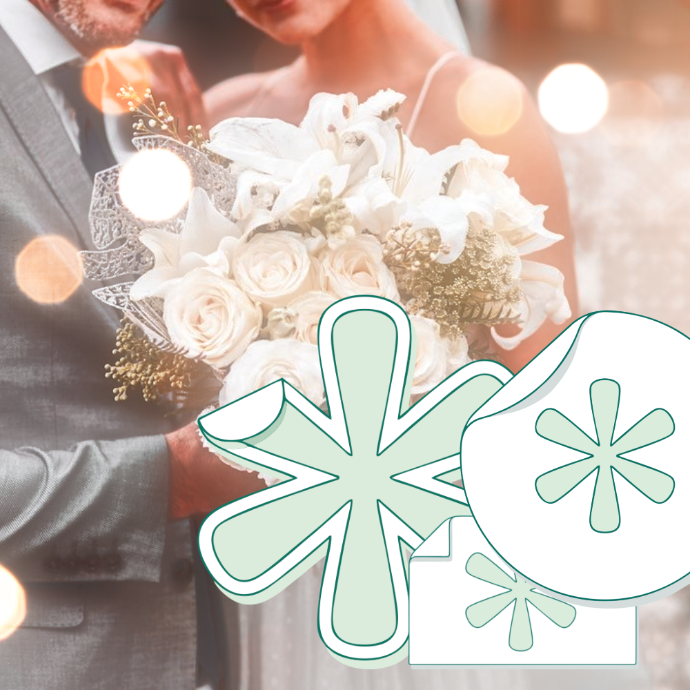 Sticker autocollant pour Mariage personnalisé