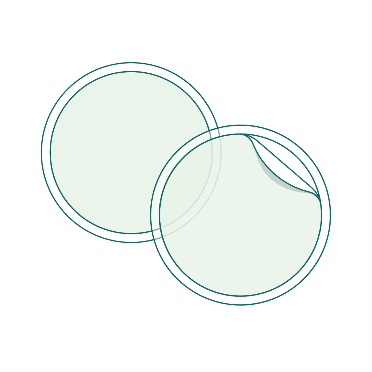 sticker transparent rond par stickergreen