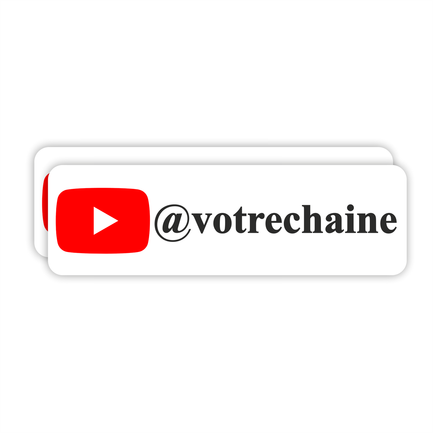 Youtube personnalisé sticker autocollant