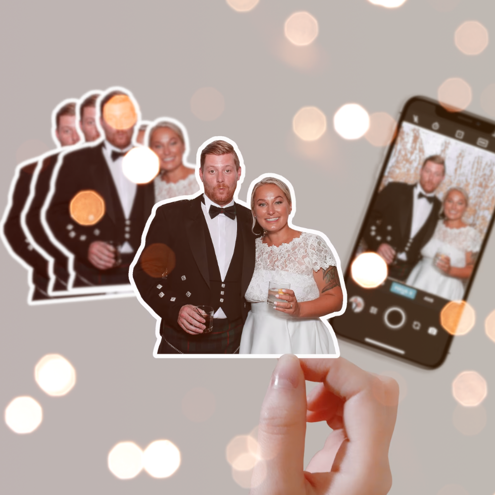 Image 2 : Détails d’un autocollant photo personnalisé, éco-friendly, résistant aux intempéries.