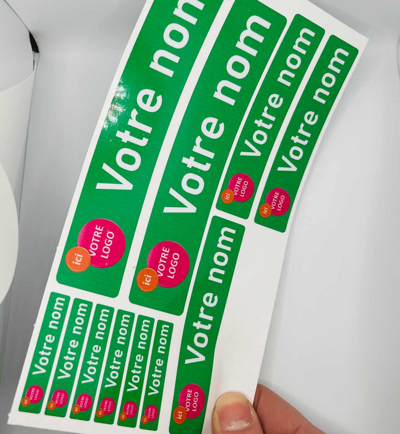 Pack x12 Stickers Vert Nom prénom vélo casque sticker autocollant personnalisé