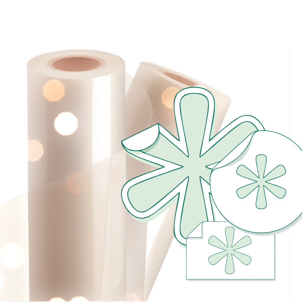 Image 1 : Sticker laminé personnalisé, résistant aux rayures et à l’eau, fabriqué en vinyle recyclé.