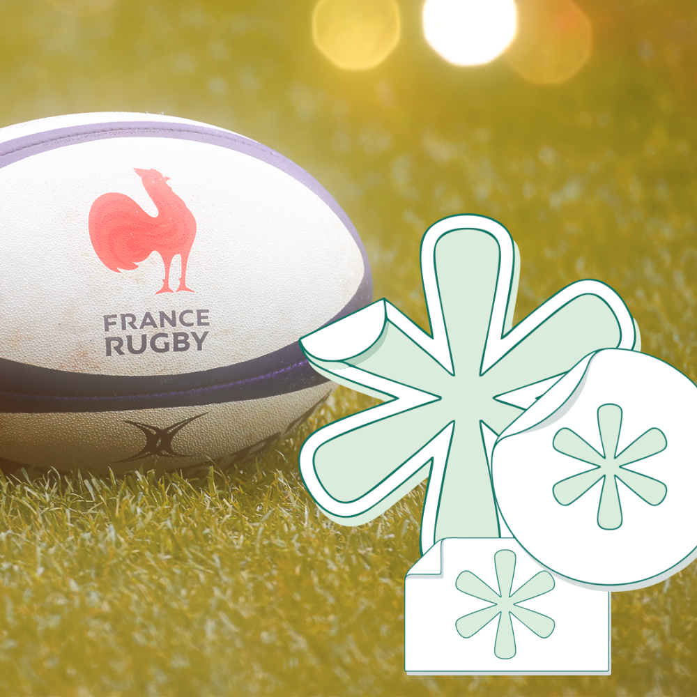 Sticker autocollant Club de Rugby personnalisé
