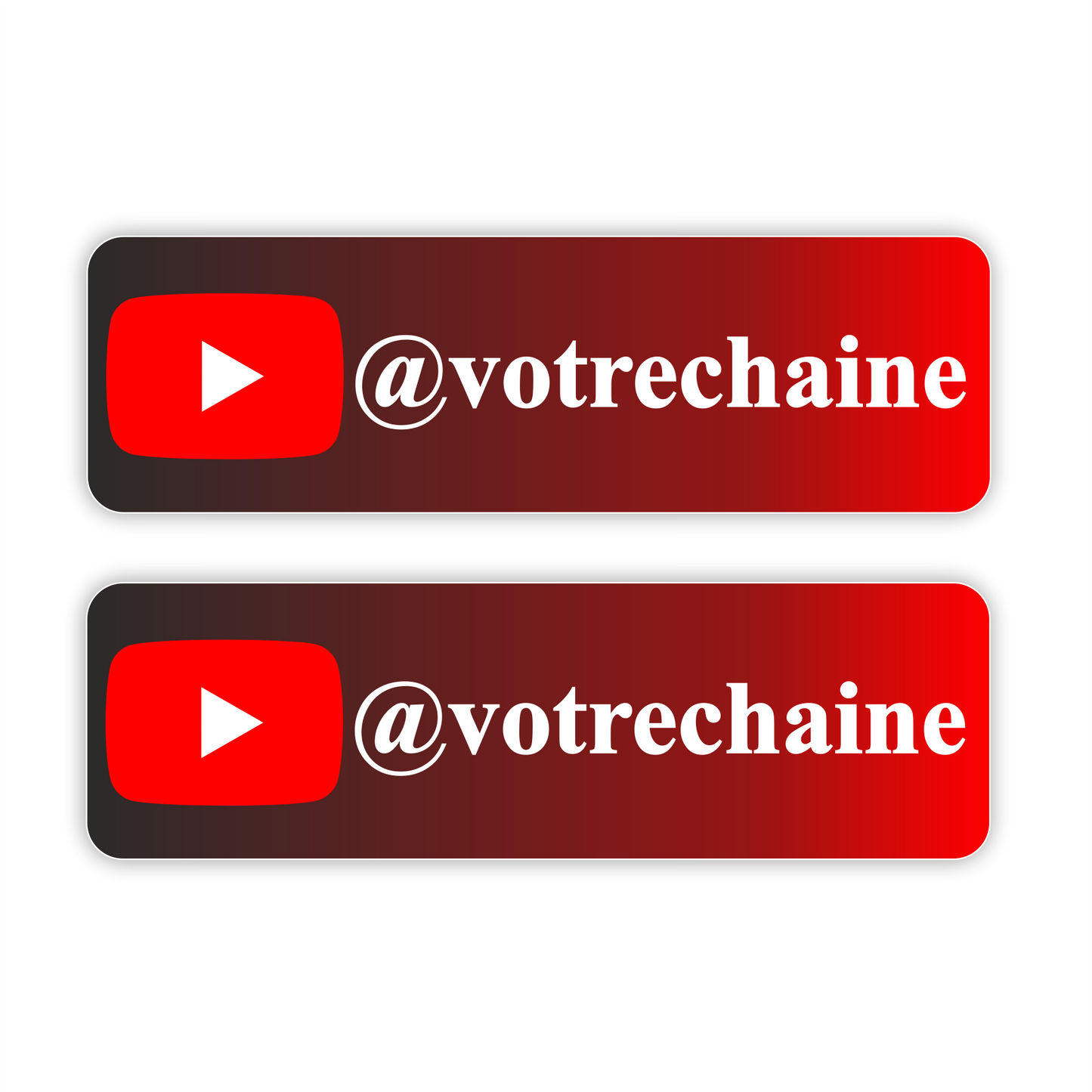 Youtube personnalisé sticker autocollant