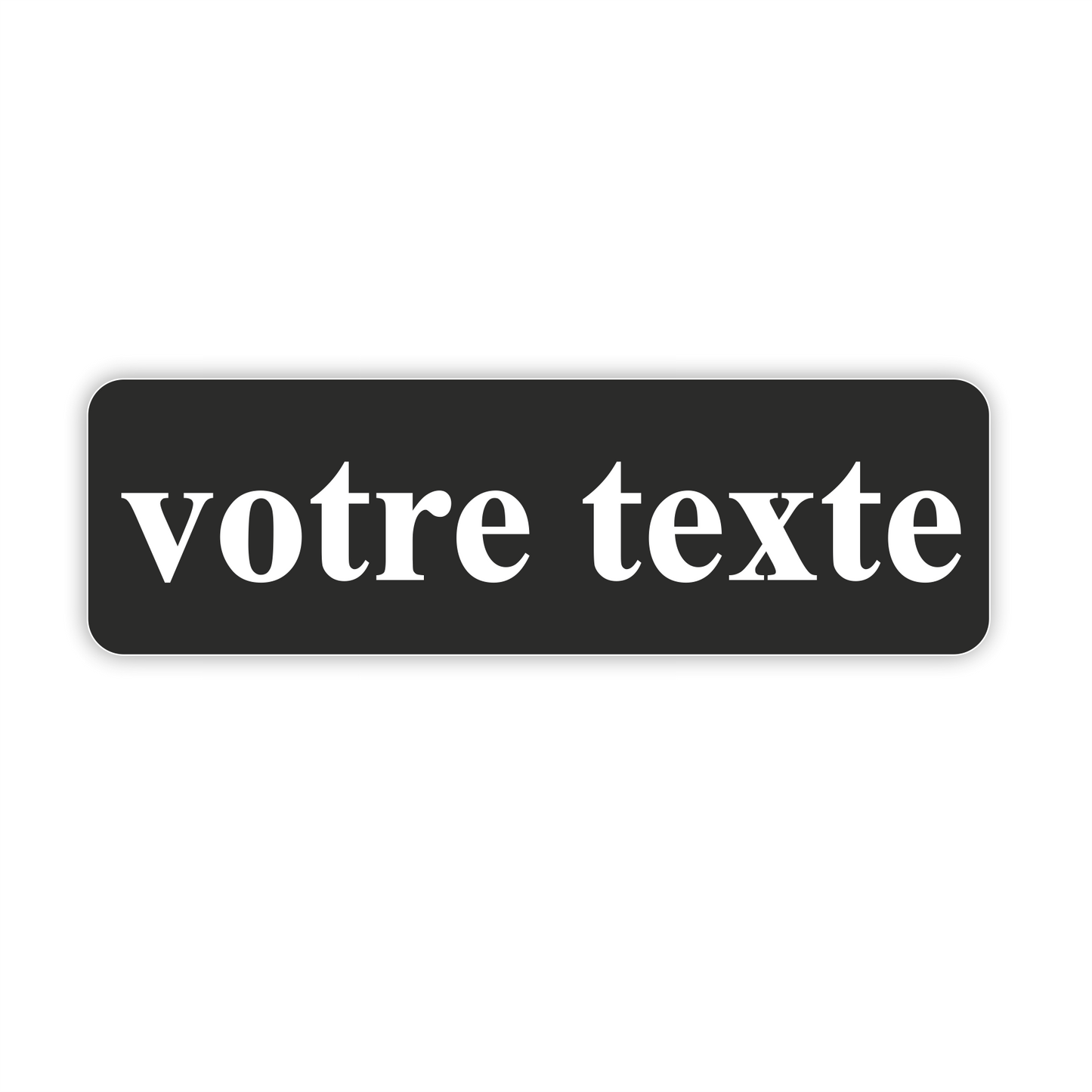 Votre texte noir personnalisé sticker autocollant