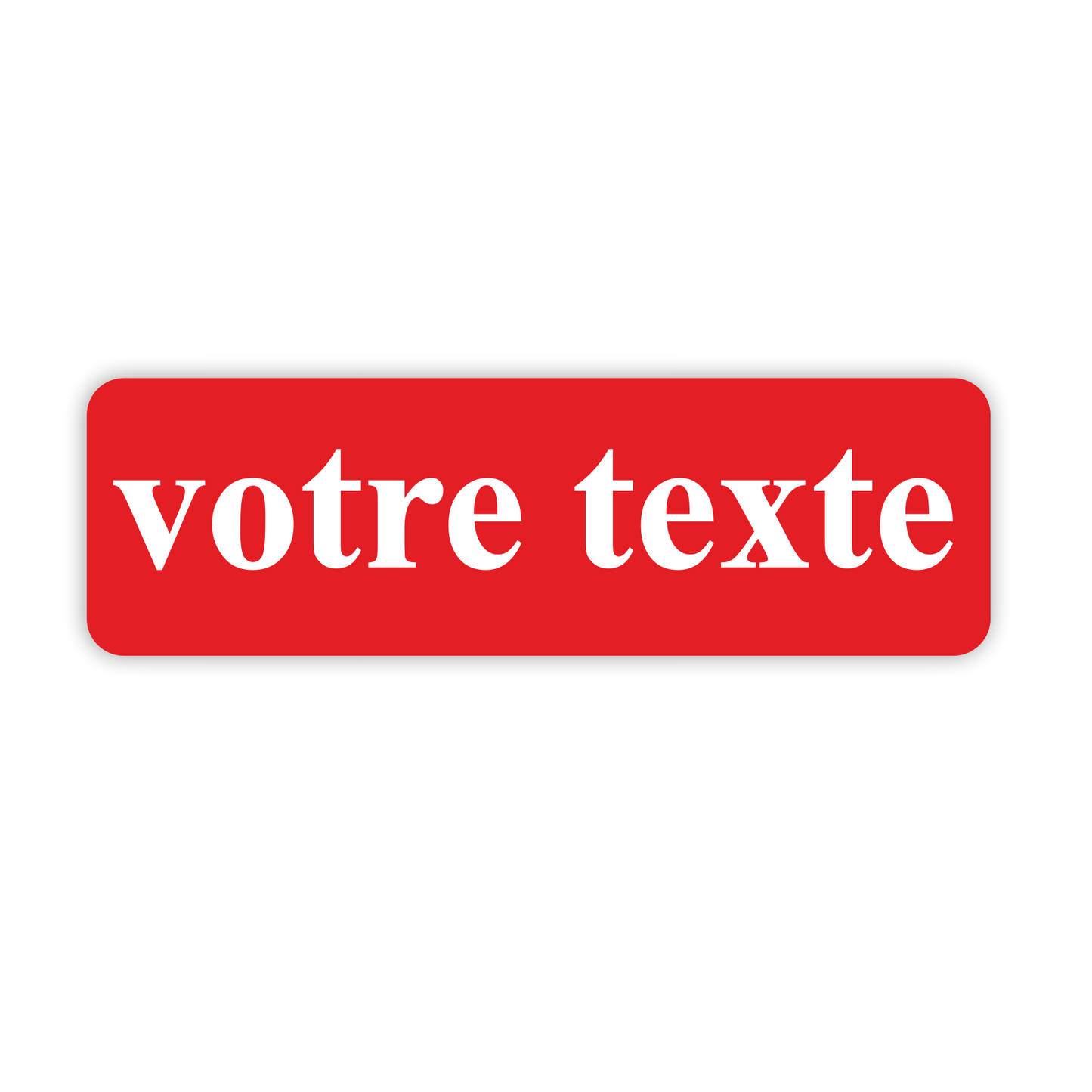 Votre texte rouge personnalisé sticker autocollant