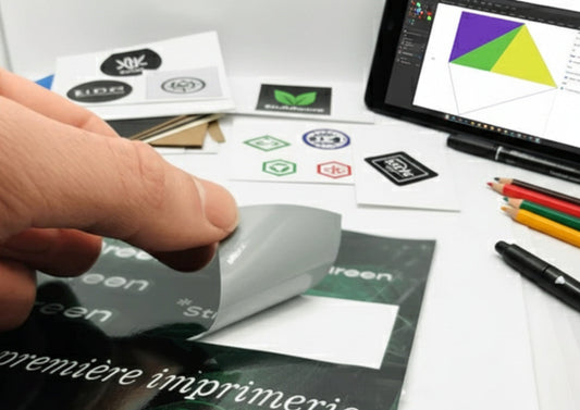 Design de sticker créatif et original avec couleurs et formes uniques