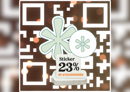 Autocollants modernes utilisés comme cartes de visite