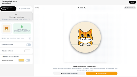 Visualisation automatique : commandez vos stickers sans attendre