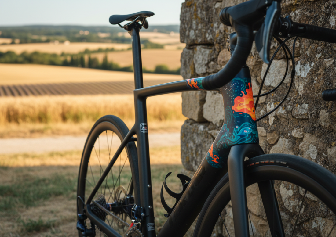 Stickers vélo personnalisés de qualité pour vélo en France avec design unique et impression durable
