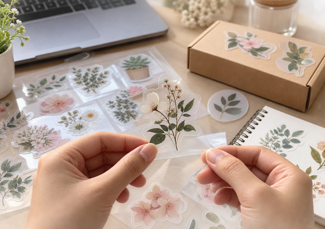 Sticker transparent personnalisé imprimé sur mesure