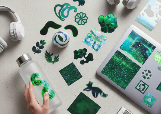 Tendances stickers 2026 avec formes modernes, finitions premium et usages créatifs