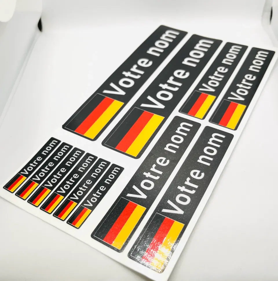 Sticker vélo Allemagne personnalisé