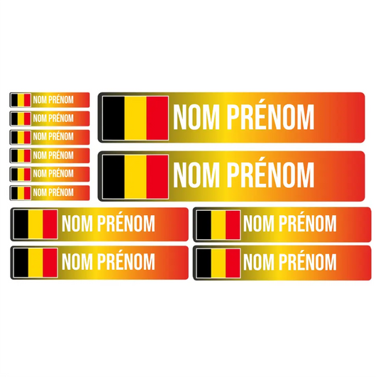 10 Adesivi Personalizzati Per Telaio Bici – Firma E Bandiera – Per Ciclismo Su Strada - Foto 4