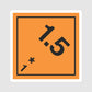 Sticker ADR Classe 1.5 – Explosifs – Très insensibles, risque d’explosion en masse