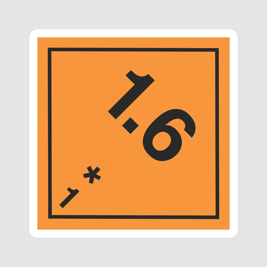 Sticker ADR Classe 1.6 – Explosifs – Objets extrêmement insensibles
