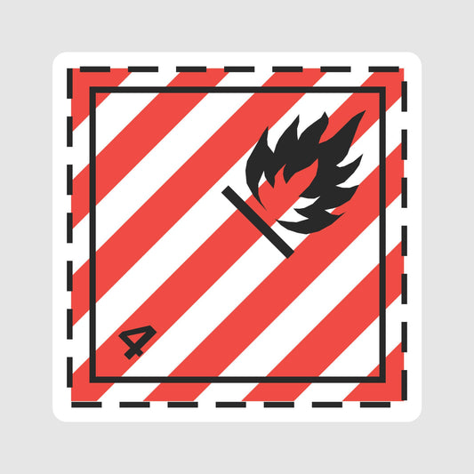 Sticker ADR Classe 4.1 – Solides inflammables