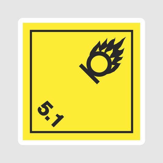 Sticker ADR Classe 5.1 – Matières comburantes
