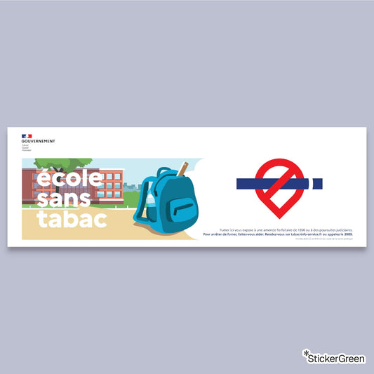 Sticker École Sans Tabac Bandeau