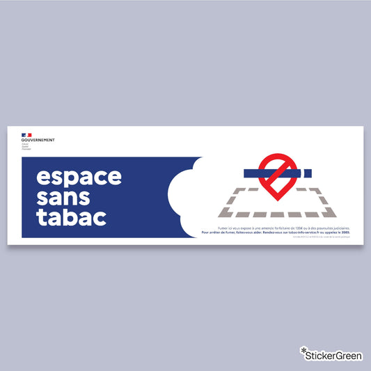 Sticker Espace Sans Tabac Bandeau