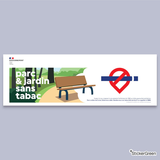 Sticker Parc & Jardin Sans Tabac Bandeau