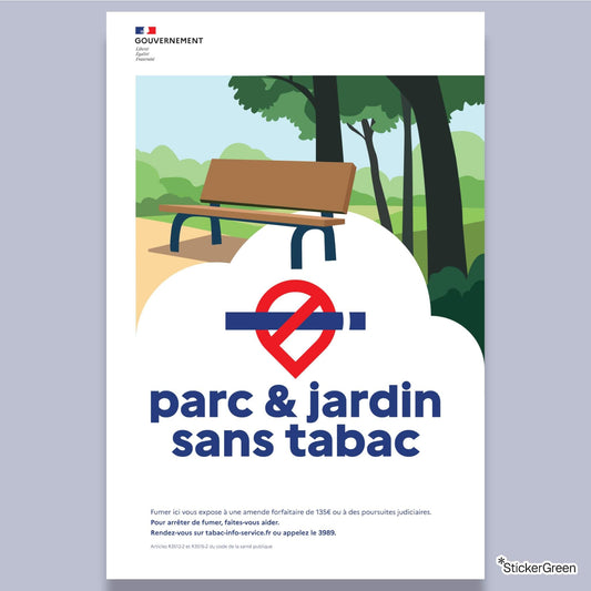 Sticker Parc & Jardin Sans Tabac