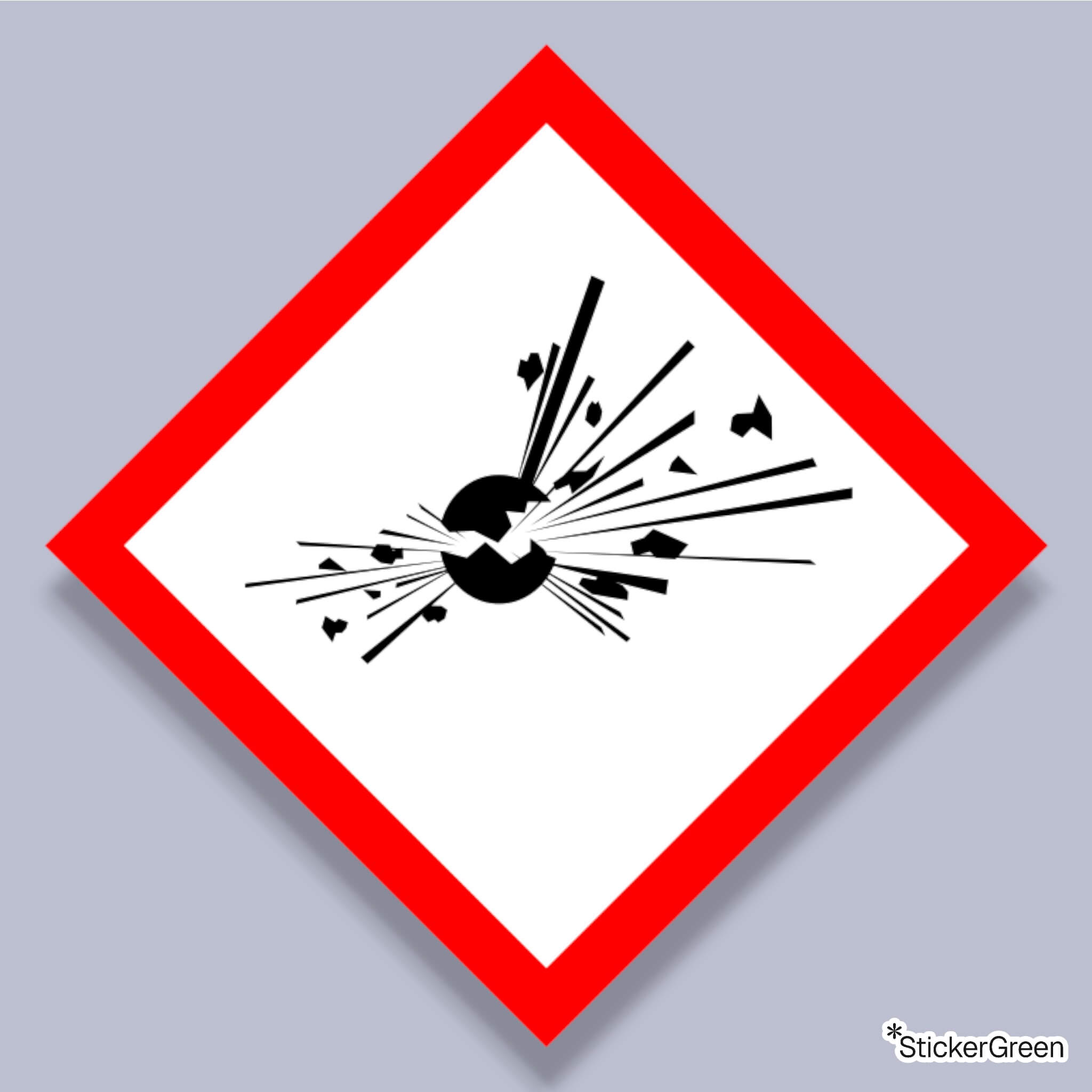 Remote Explosive Sticker Official Safety Pictogram Stickers | Durable & Compliant – StickerGreen