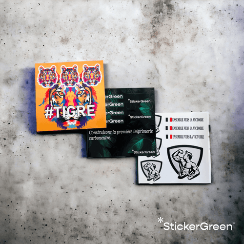Image 4 : Planche de stickers en vinyle recyclable, personnalisée et résistante aux intempéries.