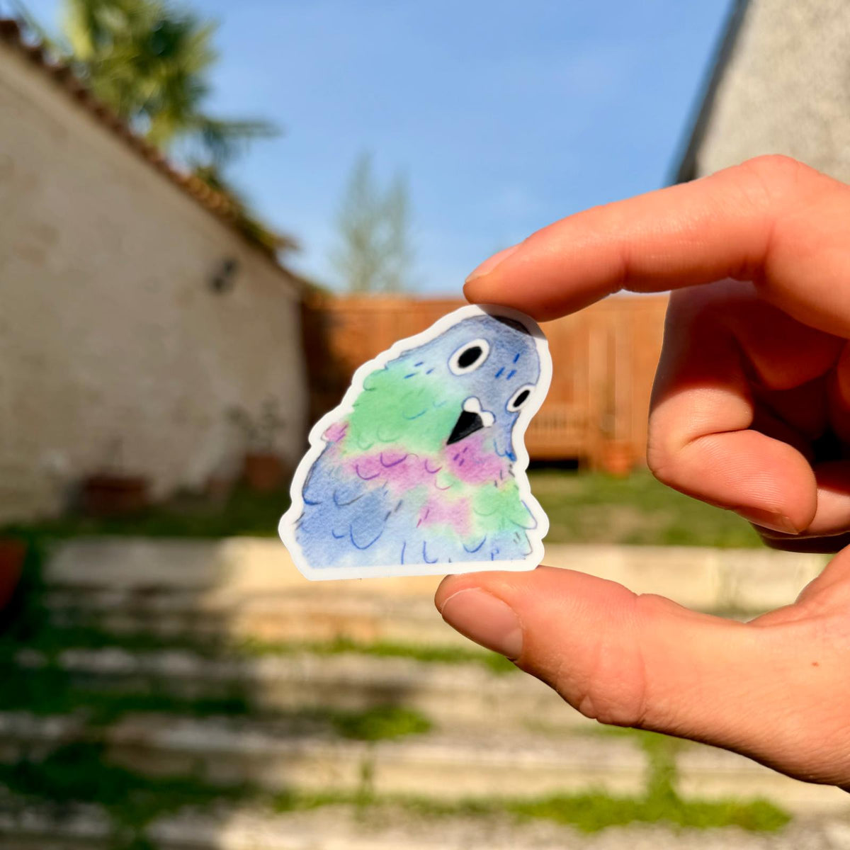 Pack de 4 autocollants Pigeons | Collection Pinpon Pigeon x StickerGreen
