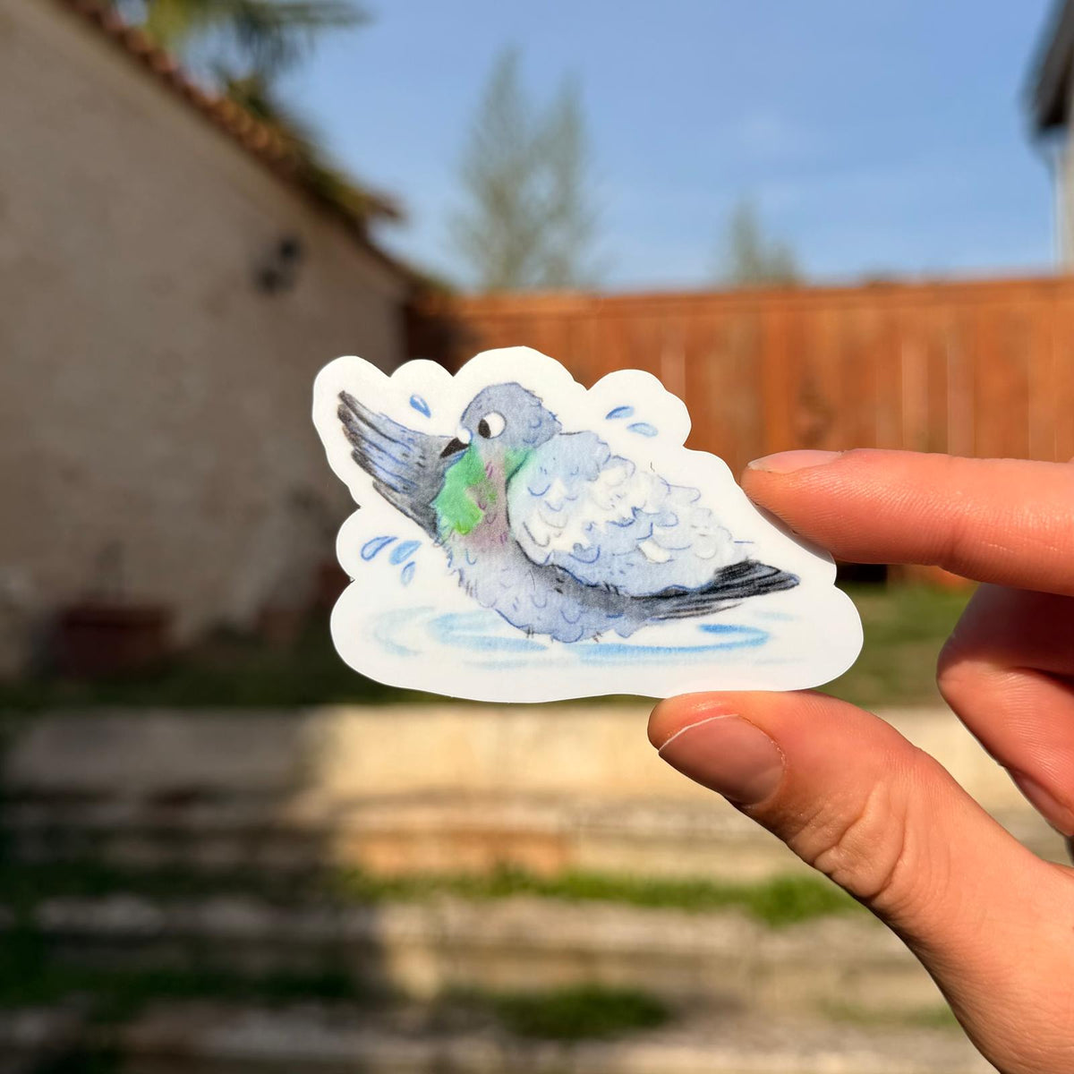 Pack de 4 autocollants Pigeons | Collection Pinpon Pigeon x StickerGreen