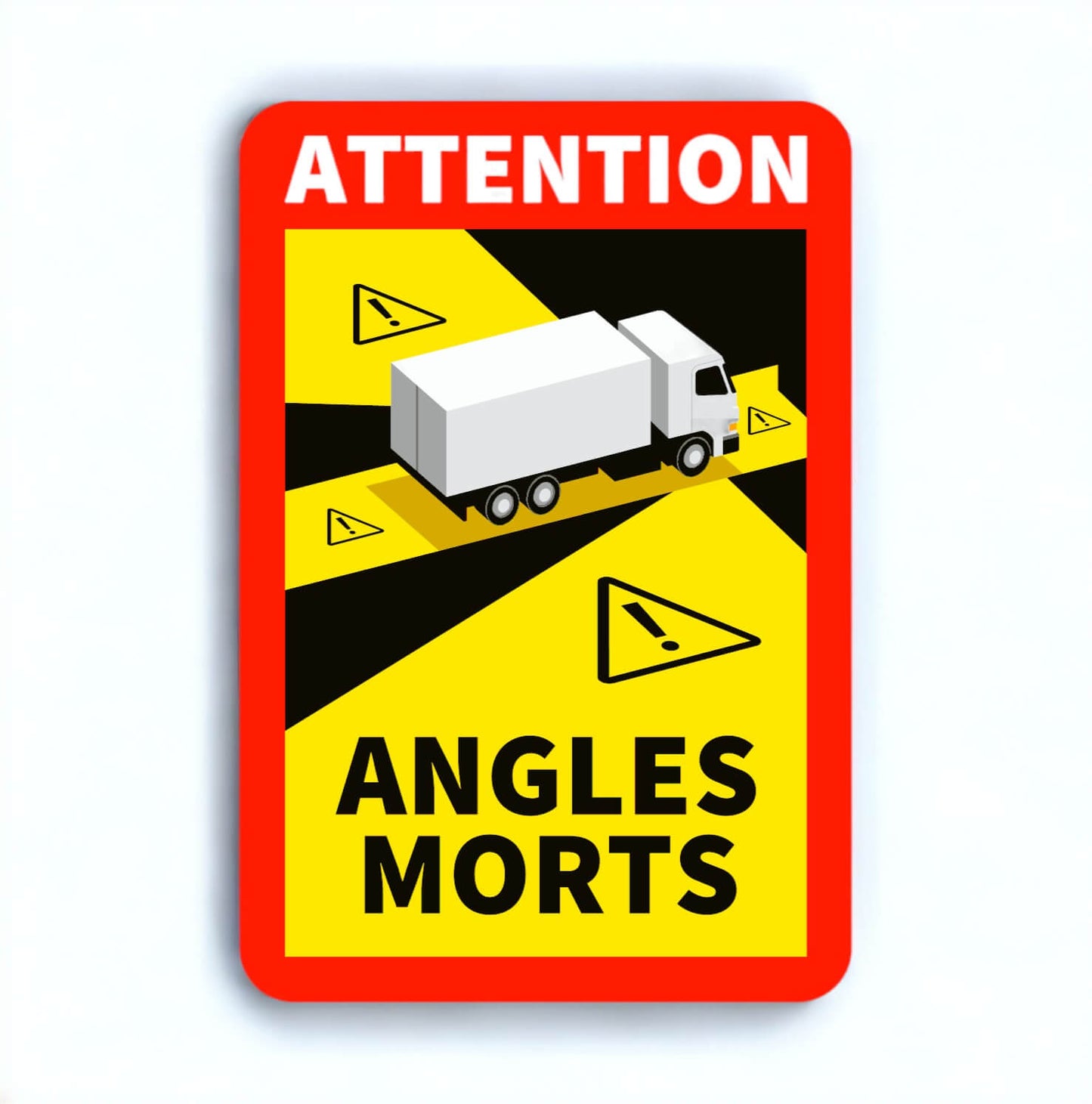 Sticker autocollant Angles Morts Camion - Adhésif angle mort