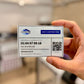 Autocollant personnalisé d'une entreprise pour un contact SAV
